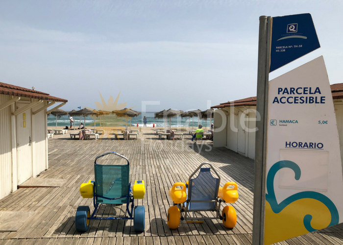 Accessible Section on Fuengirola Beach, Wheelchair Access, Disabled Toilets and Beach Wheelchairs